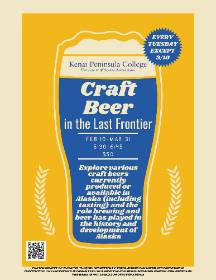 Craft Beer in the Last Frontier, Feb 10- Mar 21 5:30PM-6:45PM, $50