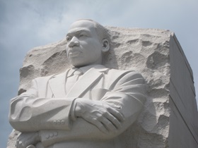 Carving of Martin Luther King Jr.