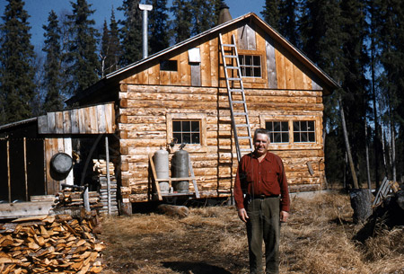 Howard J. Binkley's cabin, Soldotna, 1954