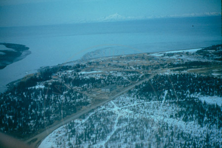 Aerial of Kenai, Alaska early 1950's