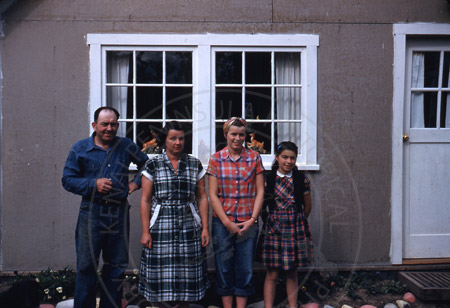 Dubendorf family and home, Soldotna 1953