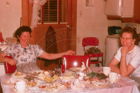 Dinner at Stock home, Soldotna 1955