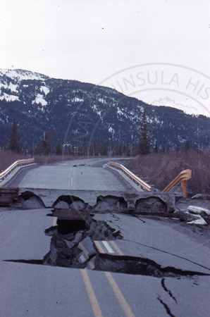 1964 earthquake, Twenty Mile Creek, Seward/Sterling Highway, Turnagain Arm