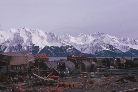 1964 earthquake, Alaska Railroad, Seward Highway, Seward