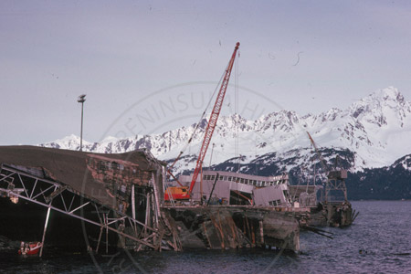 1964 earthquake, Alaska Railroad warehouse, Seward