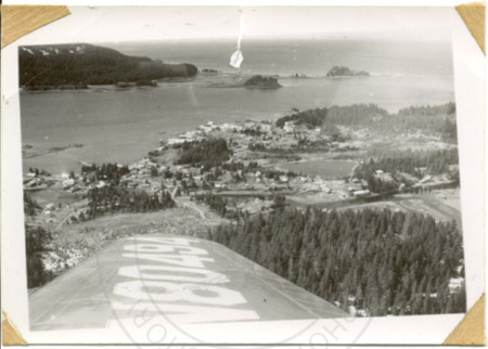 Aerial view of Seldovia, early 1960's