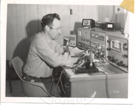 Ham radio operator Al Hershberger, Soldotna 1960