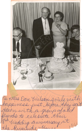 18th wedding anniversary of Don and Verona Wilson, Soldotna 1961