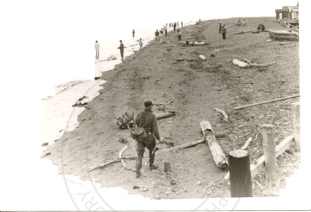 People on beach near Land's End, Homer Alaska 1960