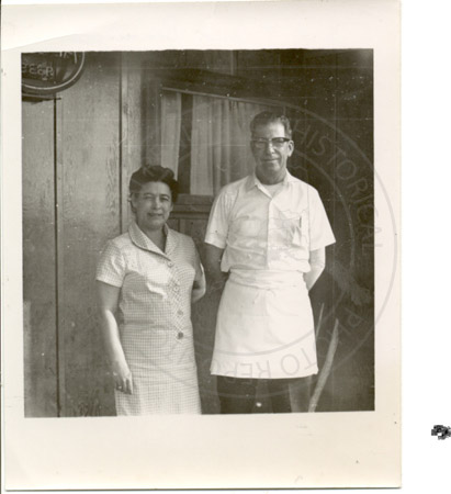 Riverside House chefs Bud and Bert Bennington, Soldotna mid 1960's