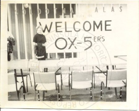 OX-5 Aviation Pioneers meeting at Soldotna Airport Terminal, Soldotna late 1960's
