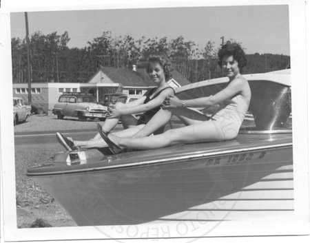 Carrie Lantz and Linda Farnsworth, Soldotna mid 1960's