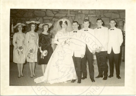 Wedding of Diane Moran and Chris Cooper at Our Lady of Perpetual Help Catholic Church, Soldotna 1963