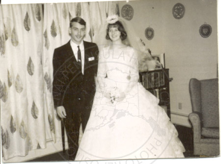 Wedding of Billy Stock and Mary Pillsbury Stock, Soldotna 1960's
