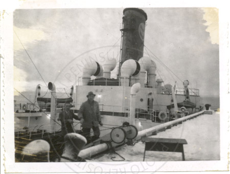 Swanson River oil tanker at Nikiski Dock, Nikiski 1960