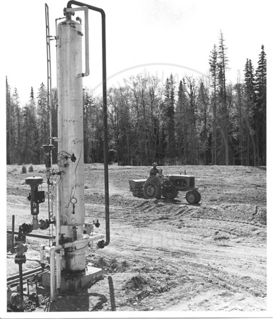 Replanting a drill site at Swanson River oil field, Kenai Peninsula early 1960's 
