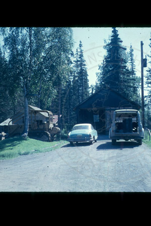 Virgil Dahler's driveway and garage, Sterling 1963