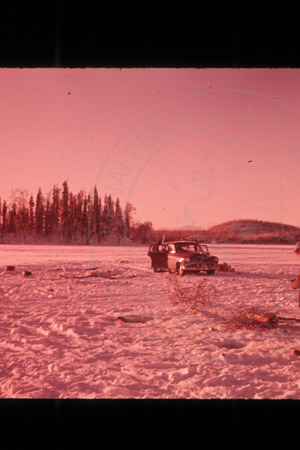 Ice Fishing at Engineer Lake, Sterling 1950's