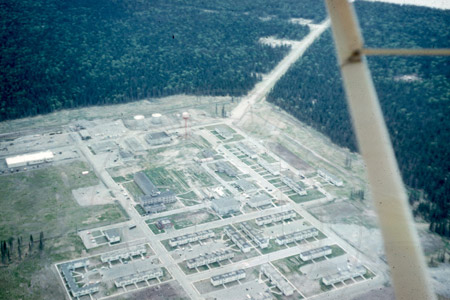 Aerial view of Wildwood Air Force Station, Kenai 1954