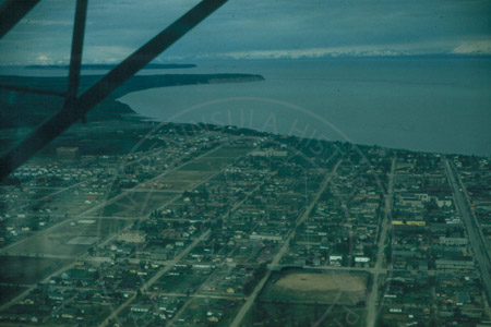Aerial view of Anchorage, 1949