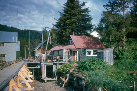 Boardwalk houses, Seldovia 1956