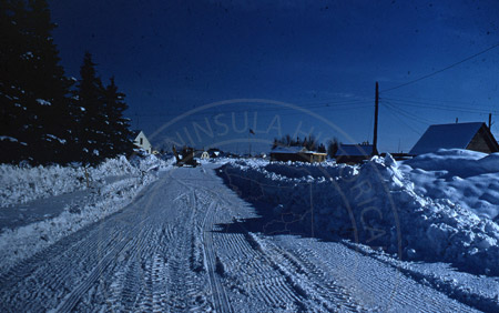 Quonset huts and Kenai National Moose Range headquarters on Overland Avenue, Kenai 1956