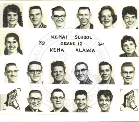 Kenai Central High School class photo of 1959-1960, Kenai 1960