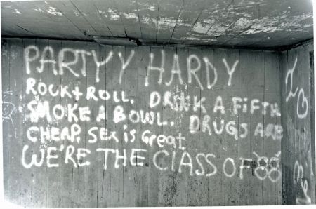 Watchman house graffiti, late 1980's