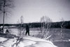 Misty Coumbe snowshoeing, Soldotna 1953