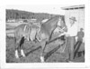 Joe Faa with horse, Soldotna 1960