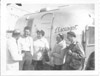 Airstream travelers being greeted, Kenai 1960