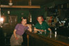 Inside the Moose River Bar with bartender and customer, Sterling 1950's