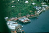 Aerial view of Seldovia waterfront and Cook Inlet Packing Company, Seldovia 1956