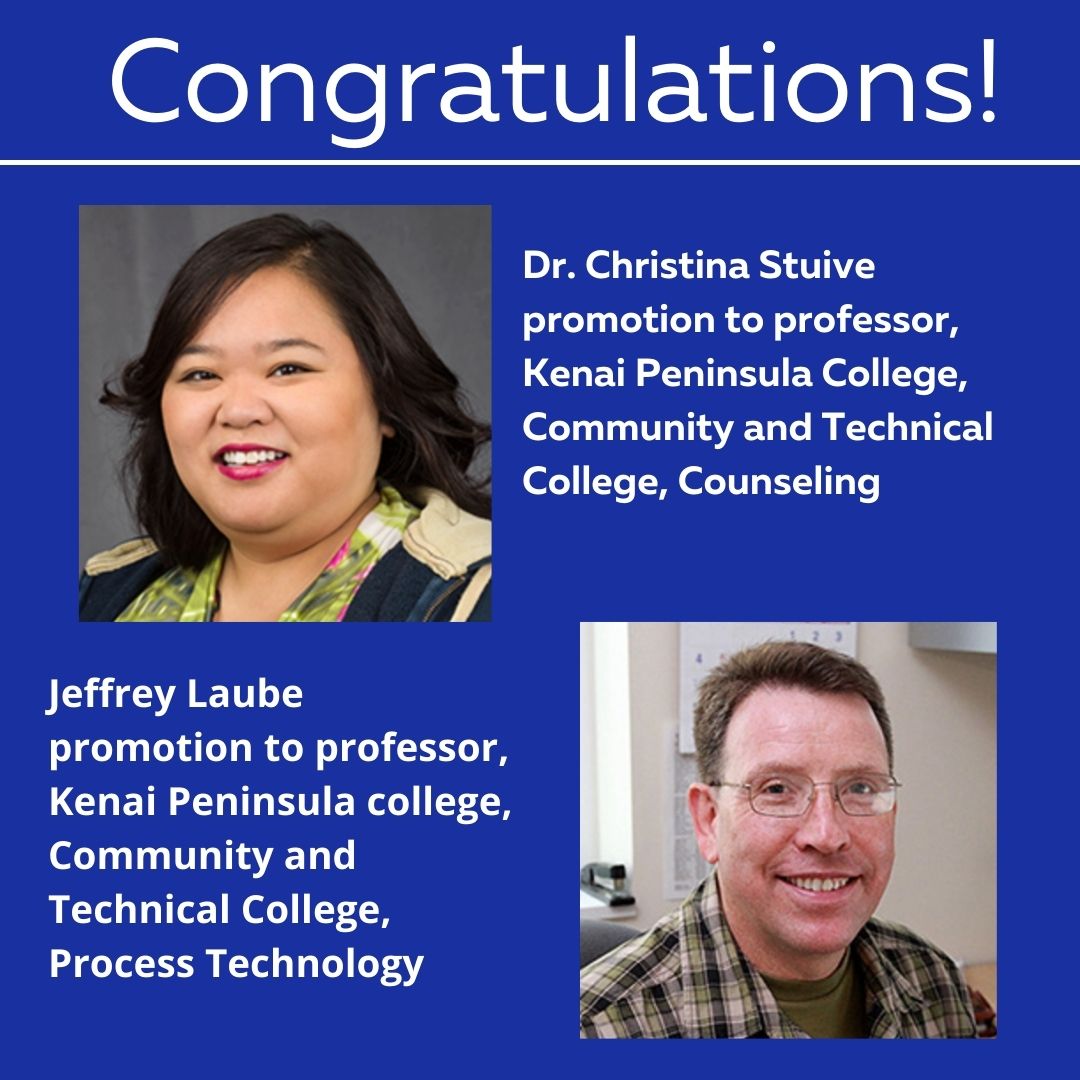 Headshot of Dr. Stuive and Jeffrey Laube and their promotion information 